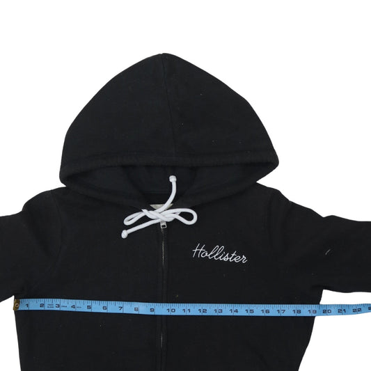 Mens UK Size M Hollister Black Full Zip Hoodie