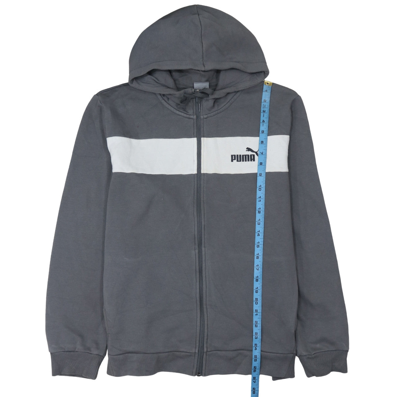 Mens UK Size XL PUMA Grey Full Zip Hoodie