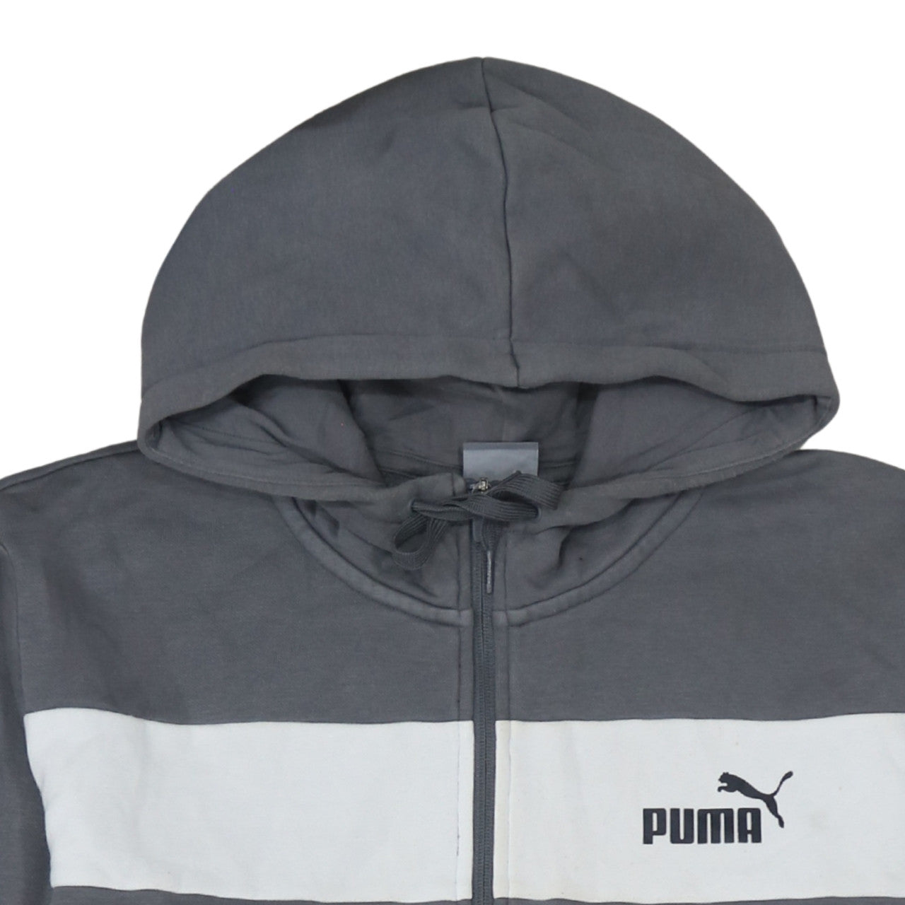 Mens UK Size XL PUMA Grey Full Zip Hoodie