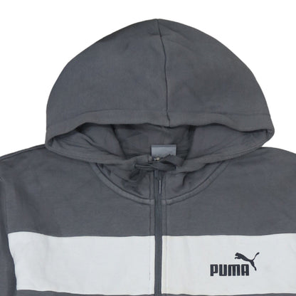 Mens UK Size XL PUMA Grey Full Zip Hoodie