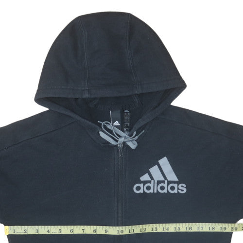 Mens UK Size S adidas Black Full Zip Hoodie