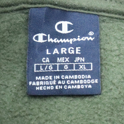 Mens UK Size L Champion Green Pullover Hoodie