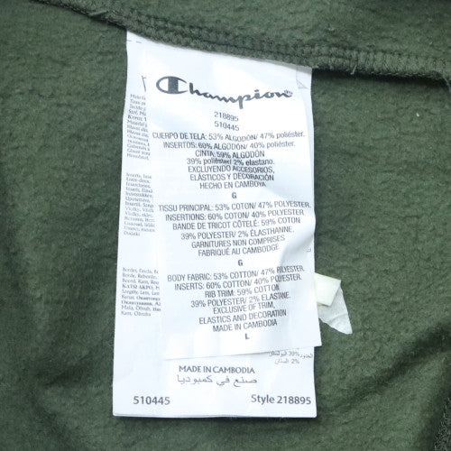 Mens UK Size L Champion Green Pullover Hoodie