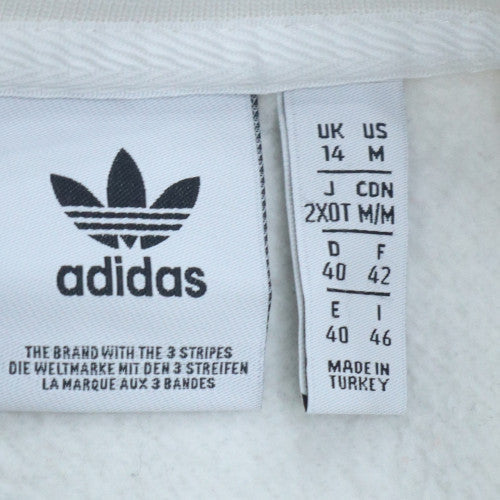 Womens UK Size 14 adidas White Pullover Sweatshirt