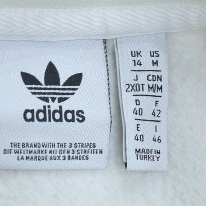 Womens UK Size 14 adidas White Pullover Sweatshirt