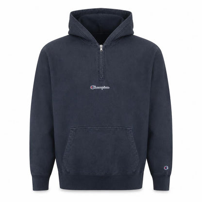 Mens UK Size L Champion Black 1/2 Zip Hoodie