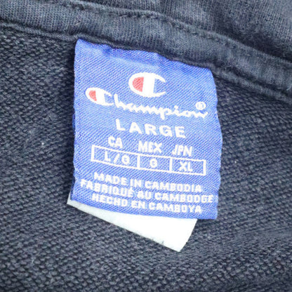 Mens UK Size L Champion Black 1/2 Zip Hoodie