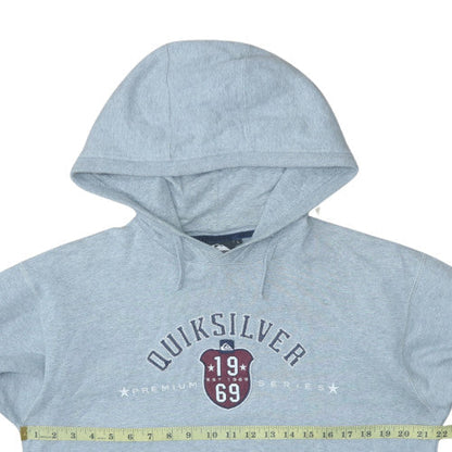 Mens UK Size L Quiksilver Grey Pullover Hoodie