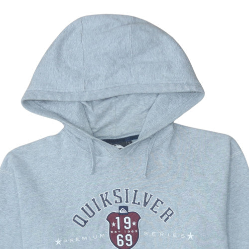 Mens UK Size L Quiksilver Grey Pullover Hoodie
