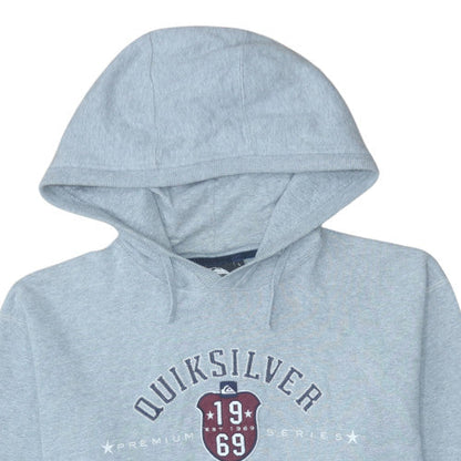 Mens UK Size L Quiksilver Grey Pullover Hoodie