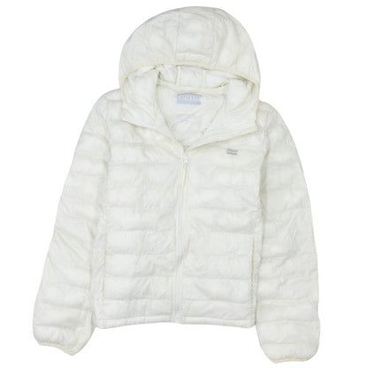 Levi's Womens White Hooded Puffer Jacket Size S Lightweight Coat