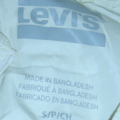 Levi's Womens White Hooded Puffer Jacket Size S Lightweight Coat