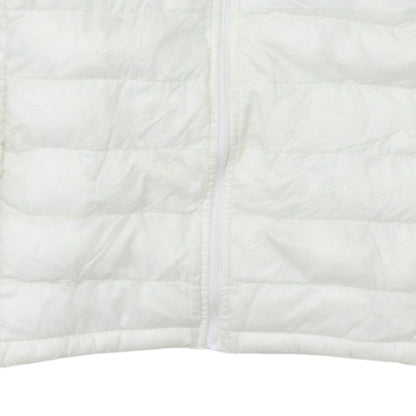 Levi's Womens White Hooded Puffer Jacket Size S Lightweight Coat