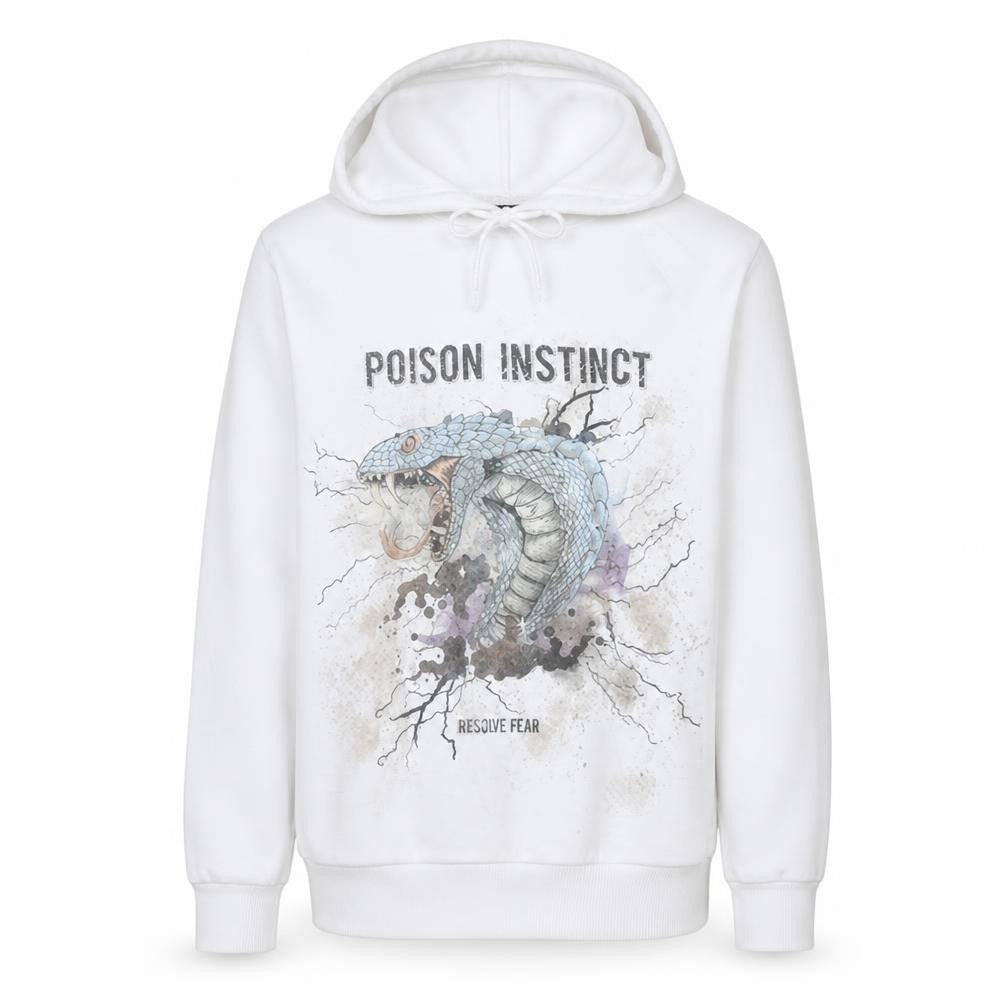 Mens UK Size S Smog White Pullover Hoodie