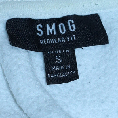 Mens UK Size S Smog White Pullover Hoodie