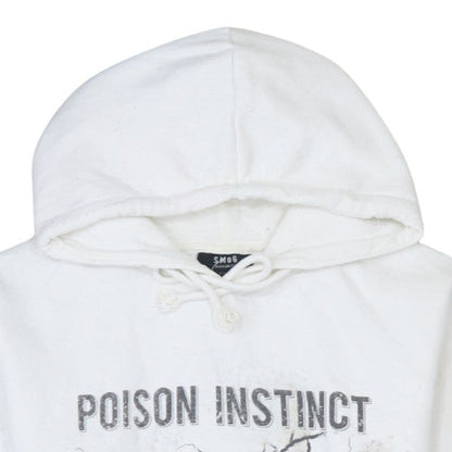 Mens UK Size S Smog White Pullover Hoodie