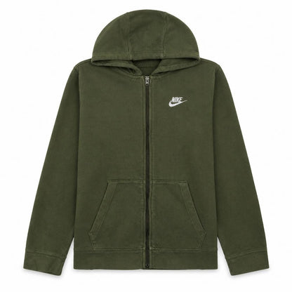 Nike Boys Green Full Zip Hoodie L 147-158cm Cotton Blend Casual