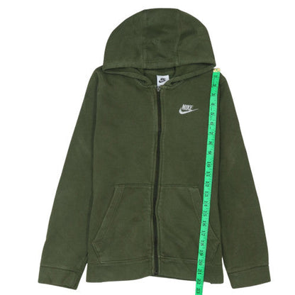 Nike Boys Green Full Zip Hoodie L 147-158cm Cotton Blend Casual
