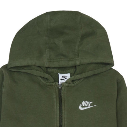 Nike Boys Green Full Zip Hoodie L 147-158cm Cotton Blend Casual