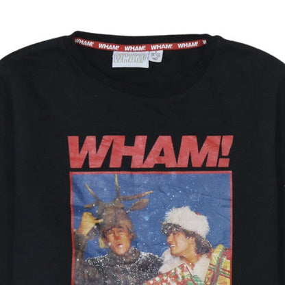 Wham Women's Black Christmas Long Sleeve T-Shirt Size S