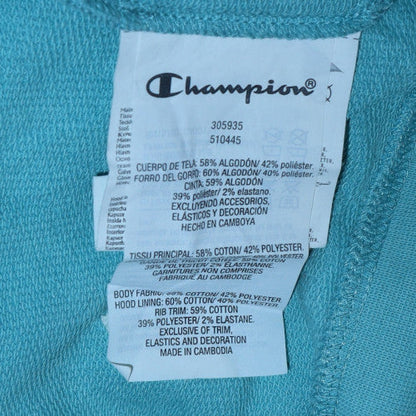 Champion Girls Blue Pullover Hoodie X-Large 13-14 Years Cotton Blend