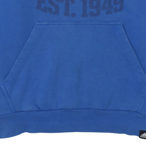 Mens UK Size L adidas Blue Pullover Hoodie
