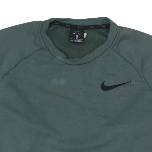 Mens UK Size M Nike Green Pullover Sweatshirt
