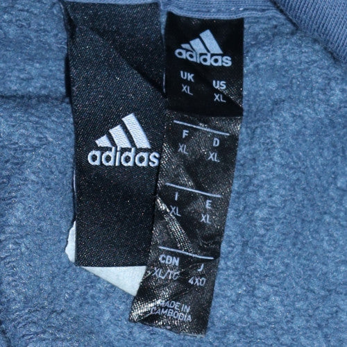 Mens UK Size XL adidas Blue Pullover Hoodie