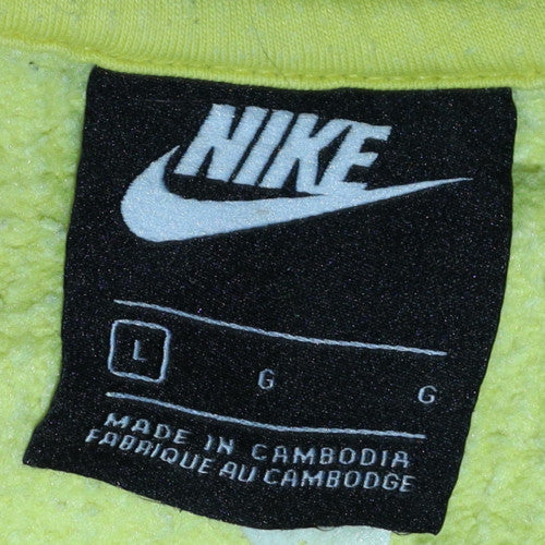 Womens UK Size L Nike Yellow Pullover Sweatshirt
