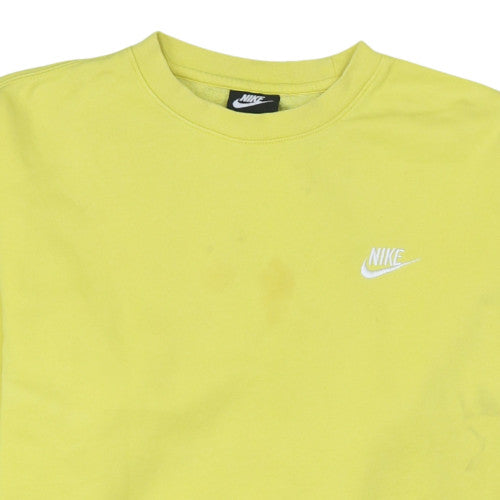 Womens UK Size L Nike Yellow Pullover Sweatshirt