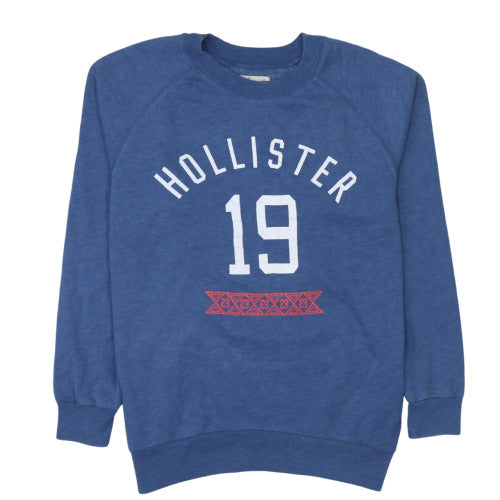 Womens UK Size XS Hollister Blue Pullover Sweatshirt