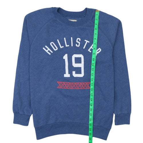 Womens UK Size XS Hollister Blue Pullover Sweatshirt