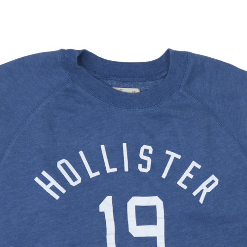 Womens UK Size XS Hollister Blue Pullover Sweatshirt