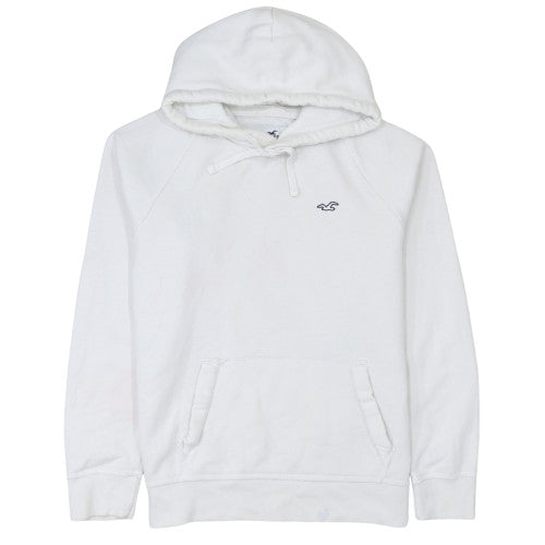 Mens UK Size M Hollister White Pullover Hoodie