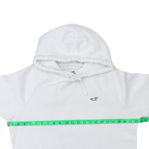Mens UK Size M Hollister White Pullover Hoodie