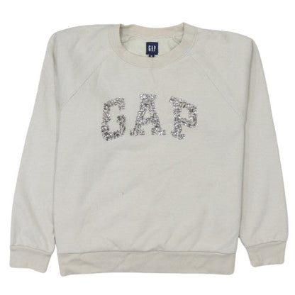 Womens UK Size M Gap Beige Pullover Sweatshirt
