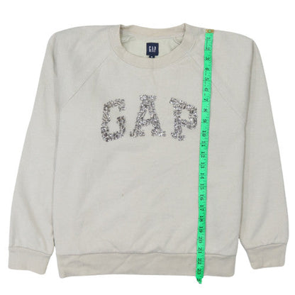 Womens UK Size M Gap Beige Pullover Sweatshirt