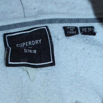 Womens UK Size 10 Superdry Grey Pullover Hoodie