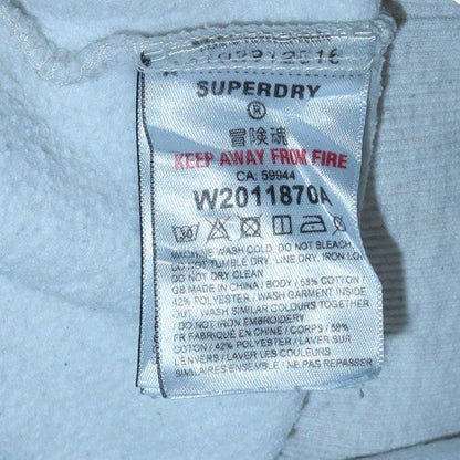 Womens UK Size 10 Superdry Grey Pullover Hoodie