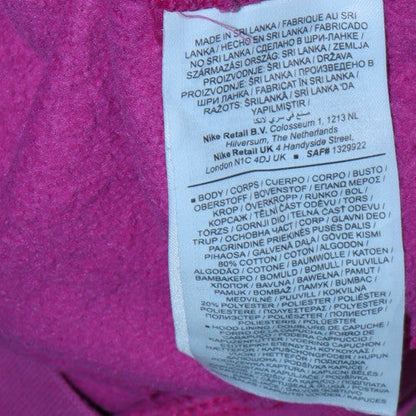 Womens UK Size M Nike Pink Pullover Hoodie