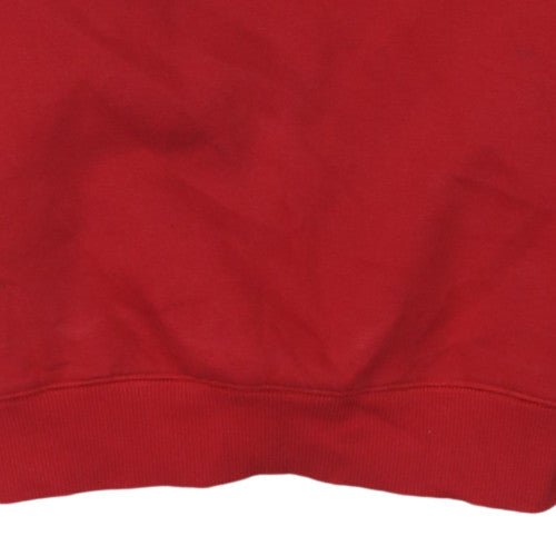 Womens UK Size M Calvin Klein Jeans Red Pullover Sweatshirt