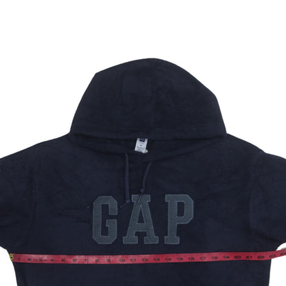 Gap Men Blue Fleece Pullover Hoodie M Logo Sweatshirt