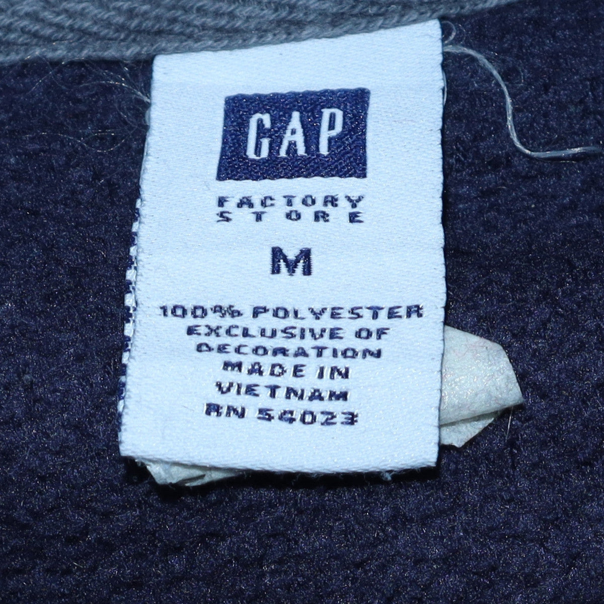 Gap Men Blue Fleece Pullover Hoodie M Logo Sweatshirt
