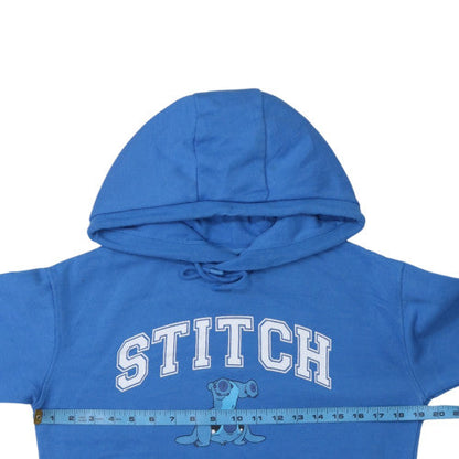Womens UK Size 2XS Disney Blue Pullover Hoodie