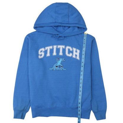 Womens UK Size 2XS Disney Blue Pullover Hoodie