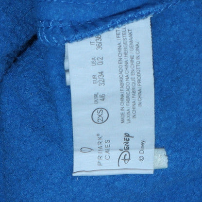 Womens UK Size 2XS Disney Blue Pullover Hoodie