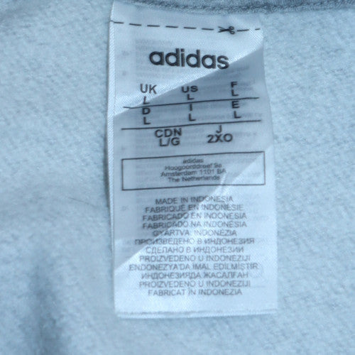Mens UK Size L adidas Grey Pullover Hoodie