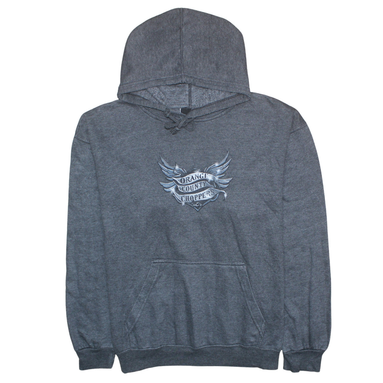 Mens UK Size L Orange County Choppers Grey Pullover Hoodie