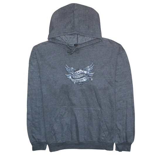 Mens UK Size L Orange County Choppers Grey Pullover Hoodie