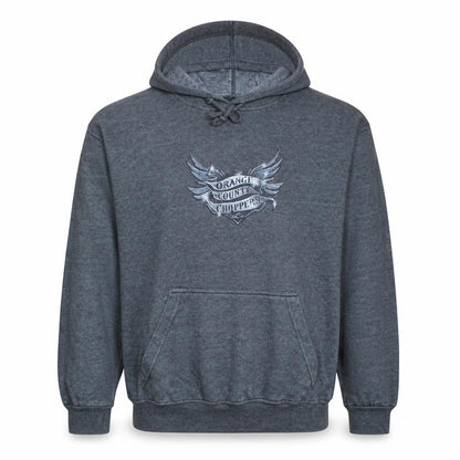 Mens UK Size L Orange County Choppers Grey Pullover Hoodie